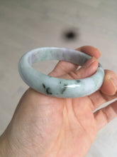 Load image into Gallery viewer, 54mm 100% natural type A certified light green/purple/red (FU LU SHOU, 福禄寿) jadeite jade bangle AQ2-0686
