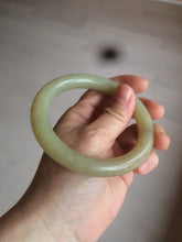 Load image into Gallery viewer, 59mm 100% Natural yellow/brown round cut Hetian nephrite Jade bangle HF5
