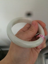 Load image into Gallery viewer, 57.2mm certified Type A 100% Natural light green/white Jadeite Jade bangle  AB21-6215
