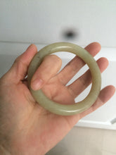 Load image into Gallery viewer, 59mm 100% Natural yellow/brown round cut Hetian nephrite Jade bangle HF5
