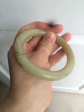 Load image into Gallery viewer, 59mm 100% Natural yellow/brown round cut Hetian nephrite Jade bangle HF5
