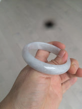 Load image into Gallery viewer, 50mm certificated Type A 100% Natural light green/white/purple Jadeite Jade bangle AM67
