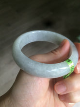 Load image into Gallery viewer, 57.4mm 100% natural Type A light green style jadeite jade bangle AB36-8519
