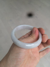 Load image into Gallery viewer, 50mm certificated Type A 100% Natural light green/white/purple Jadeite Jade bangle AM67
