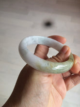 Load image into Gallery viewer, 53.8mm certified Type A 100% Natural light yellow green Jadeite Jade bangle AK45-0450
