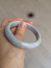 Load image into Gallery viewer, 58.1mm 100% natural type A certified light green/purple jadeite jade bangle AQ5-0684
