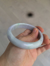 Load image into Gallery viewer, 58.1mm 100% natural type A certified light green/purple jadeite jade bangle AQ5-0684
