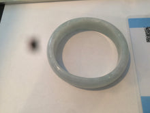 Load image into Gallery viewer, 51.5mm certified type A100% Natural light green white oval Jadeite Jade bangle AQ6-9925
