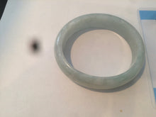 Load image into Gallery viewer, 51.5mm certified type A100% Natural light green white oval Jadeite Jade bangle AQ6-9925
