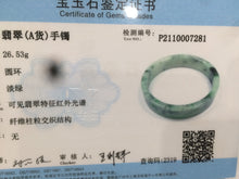 Load image into Gallery viewer, 50.6mm Certified type A 100% Natural apple green Jadeite Jade bangle AH41-7281
