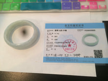 Load image into Gallery viewer, 51.5mm certified type A100% Natural light green white oval Jadeite Jade bangle AQ6-9925
