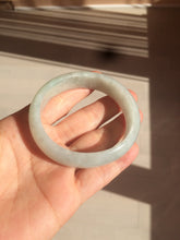 Load image into Gallery viewer, 51.5mm certified type A100% Natural light green white oval Jadeite Jade bangle AQ6-9925
