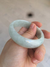 Load image into Gallery viewer, 51.5mm certified type A100% Natural light green white oval Jadeite Jade bangle AQ6-9925
