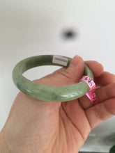 Load image into Gallery viewer, Certificated 54.5mm Type A 100% Natural apple green jadeite jade bangle X3-6557
