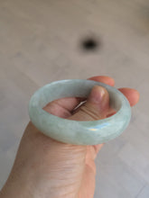 Load image into Gallery viewer, 51.5mm certified type A100% Natural light green white oval Jadeite Jade bangle AQ6-9925
