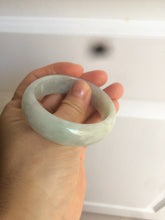 Load image into Gallery viewer, 51.5mm certified type A100% Natural light green white oval Jadeite Jade bangle AQ6-9925
