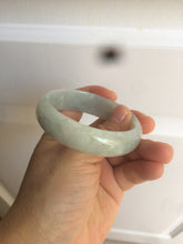 Load image into Gallery viewer, 51.5mm certified type A100% Natural light green white oval Jadeite Jade bangle AQ6-9925
