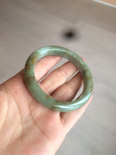 Load image into Gallery viewer, 53.2mm certificated Type A 100% Natural green/brown Jadeite Jade bangle AM65-4191
