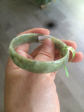 Load image into Gallery viewer, 52.5mm  certified Type A 100% Natural green/yellow thin Jadeite Jade bangle F79-3803
