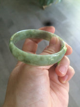 Load image into Gallery viewer, 52.5mm  certified Type A 100% Natural green/yellow thin Jadeite Jade bangle F79-3803
