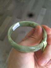 Load image into Gallery viewer, 52.5mm  certified Type A 100% Natural green/yellow thin Jadeite Jade bangle F79-3803
