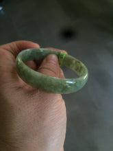 Load image into Gallery viewer, 52.5mm  certified Type A 100% Natural green/yellow thin Jadeite Jade bangle F79-3803
