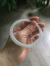 Load image into Gallery viewer, 61.5mm Certified Type A 100% Natural white/brown super thin style Jadeite bangle M53
