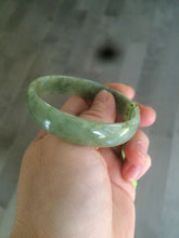 Load image into Gallery viewer, 52.5mm  certified Type A 100% Natural green/yellow thin Jadeite Jade bangle F79-3803
