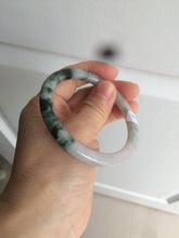 Load image into Gallery viewer, 55.8mm certified 100% natural green purple round cut jadeite jade bangle AK42-7560
