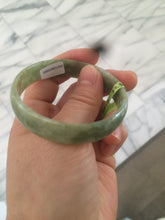 Load image into Gallery viewer, 52.5mm  certified Type A 100% Natural green/yellow thin Jadeite Jade bangle F79-3803
