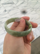 Load image into Gallery viewer, 52.5mm  certified Type A 100% Natural green/yellow thin Jadeite Jade bangle F79-3803
