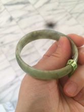 Load image into Gallery viewer, 52.5mm  certified Type A 100% Natural green/yellow thin Jadeite Jade bangle F79-3803
