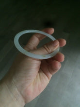 Load image into Gallery viewer, 61.5mm Certified Type A 100% Natural white/brown super thin style Jadeite bangle M53
