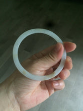 Load image into Gallery viewer, 61.5mm Certified Type A 100% Natural white/brown super thin style Jadeite bangle M53
