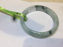 Load image into Gallery viewer, 52mm 100% natural certified  green green/white oval jadeite jade bangle AB32-5304
