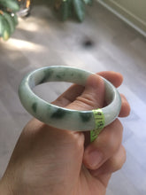 Load image into Gallery viewer, 52mm 100% natural certified  green green/white oval jadeite jade bangle AB32-5304
