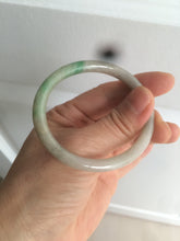 Load image into Gallery viewer, 48mm certified Type A 100% Natural sunny green/dark green/gray/black round cut Jadeite Jade bangle am64-6622
