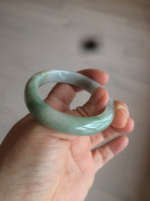 Load image into Gallery viewer, 49mm Type A 100% Natural light green/brown oval Jadeite Jade bangle AM63-6629
