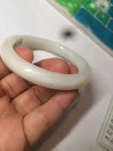 Load image into Gallery viewer, 卖了 55mm certified 100% Natural white/beige nephrite Hetian Jade bangle HE66-7901
