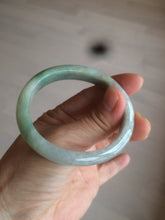 Load image into Gallery viewer, 49mm Type A 100% Natural light green/brown oval Jadeite Jade bangle AM63-6629
