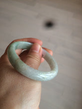 Load image into Gallery viewer, 49mm Type A 100% Natural light green/brown oval Jadeite Jade bangle AM63-6629
