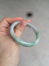 Load image into Gallery viewer, 49mm Type A 100% Natural light green/brown oval Jadeite Jade bangle AM63-6629
