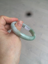 Load image into Gallery viewer, 49mm Type A 100% Natural light green/brown oval Jadeite Jade bangle AM63-6629
