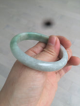 Load image into Gallery viewer, 49mm Type A 100% Natural light green/brown oval Jadeite Jade bangle AM63-6629
