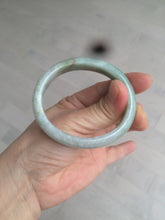 Load image into Gallery viewer, 49mm Type A 100% Natural light green/brown oval Jadeite Jade bangle AM63-6629
