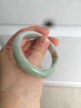 Load image into Gallery viewer, 49mm Type A 100% Natural light green/brown oval Jadeite Jade bangle AM63-6629
