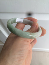 Load image into Gallery viewer, 49mm Type A 100% Natural light green/brown oval Jadeite Jade bangle AM63-6629
