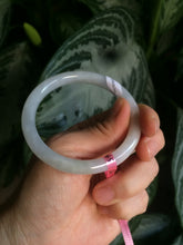 Load image into Gallery viewer, 53.7mm certificated Type A 100% Natural white round cut Jadeite Jade bangle Z49-3437
