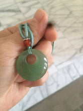 Load image into Gallery viewer, 24.6mm Certified 100% natural green aventurine jade (东陵玉) necklace m41 (add-on item.)
