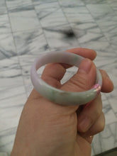 Load image into Gallery viewer, 47.4mm certified Type A 100% Natural light sunny green/purple thin Jadeite Jade bangle Z51-3201
